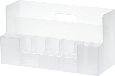Howards 8 Compartments Plastic Desk Organizer(White)