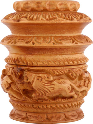 

Rajrang 1 Compartments Wooden Pen Stand(Brown)