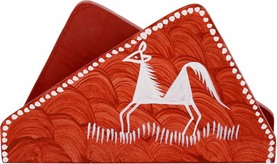 

Rajrang 1 Compartments MDF Wood Napkin Holder(Rust)