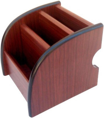 

Craftatoz 3 Compartments wood mobile stand(Brown)