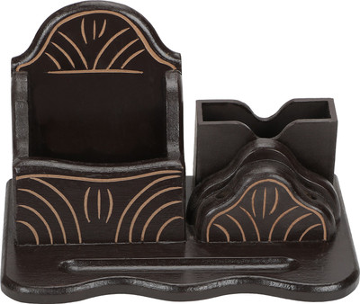 

Urbano Care 2 Compartments Seesham Mobile::Visting Card::Pen Holder(Brown)