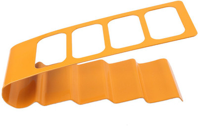 

Sukot 4 Compartments Metallic Remote Control Stand(Yellow)