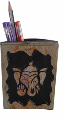 

Niksang Arts 1 Compartments Natural Stone Penstand(Beige)