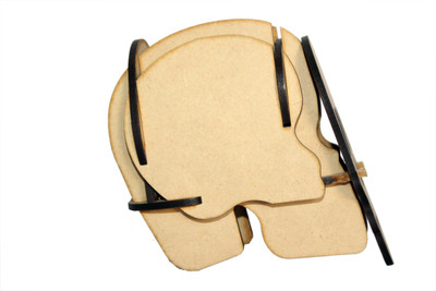 

GR8 BUNCH 2 Compartments Wood Pen Holder(Beige)