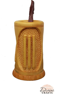

DivineCrafts Cricket Theme 1 Compartments Wooden Pen stands(Brown)