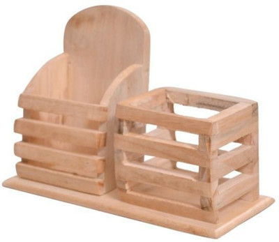 

Onlineshoppee 2 Compartments Wood Mobile Stand(Brown)