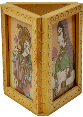 

Ufc Mart Beautiful Gemstone Painting Pen Stand Gift 1 Compartments Wooden Burst Proof(Brown)