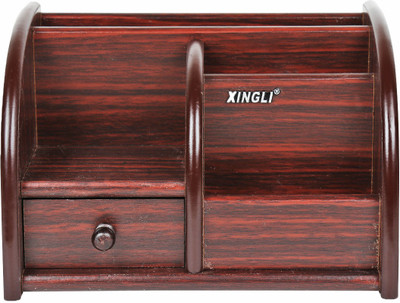 

Xingli Yashika 5 Compartments Wood Desk Organizer(Brown)
