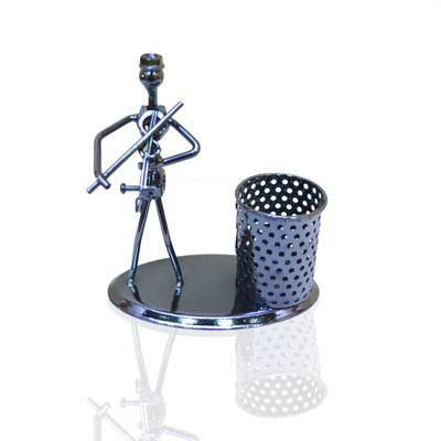 

Jaycoknit Skeleton 1 Compartments Metal Pen stand(Black)