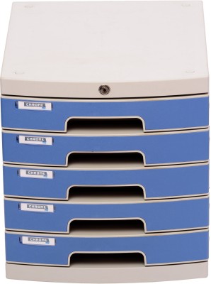 

Chrome 5 Compartments Plastic Modular Drawer System(Blue)