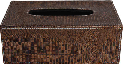

The Decor Mart 1 Compartments Leather Tissue Box(Brown)