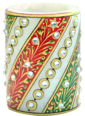 

Kriti Creations Meenakari 1 Compartments Stoneware Pen Holder(Multicolor)