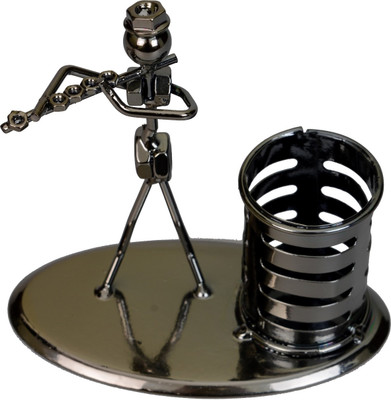 

Lifestyle-You Novelty Robotic Nut Bolts Nails 1 Compartments Metal Pen Stand(Mettalic Grey)