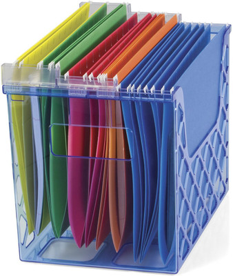 

Officemate International 1 Compartments Plastic Desktop File Organizer(Transparent Blue)