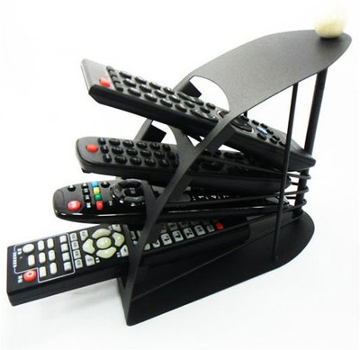 

Printzara 4 Compartments IRON REMOTE STAND(Black)