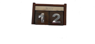 

HANDICRAFT 1 Compartments WOODEN, STEEL CALENDER(Brown)