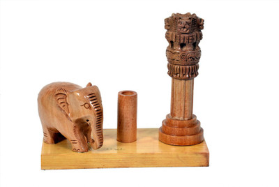 

Craft Trade 1 Compartments Wood Pen Stand(Brown)