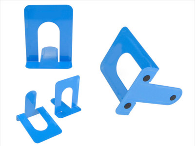 

Kebica 4 Compartments Metal BOOKEND(Blue)
