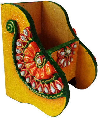 

Artifa Meenakari Work 1 Compartments Wood Pen(Yellow)