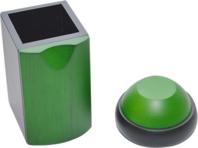 

Knott 1 Compartments wooden Pen holder & Paper Weight combo(Green)