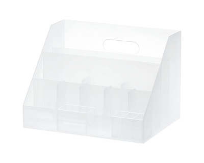 

Howards 7 Compartments Plastic Desk Organizer(White)