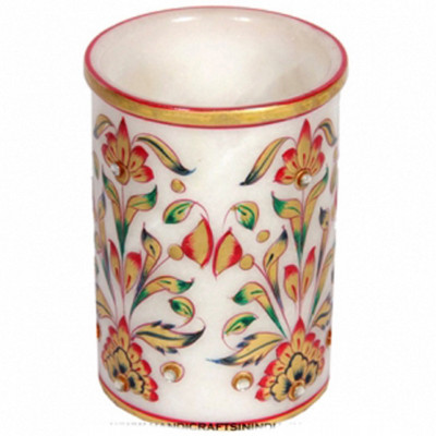 

KSC International 1 Compartments Marble PEN Holder(Multicolor)