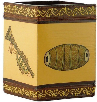 Chave 1 Compartments Wood Pen Holder(Multicolor)