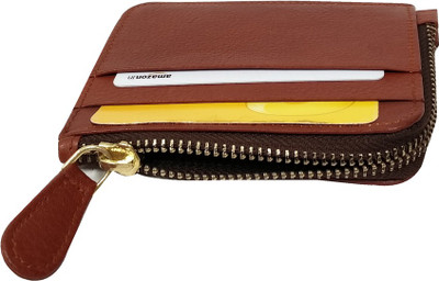 

Essart 2 Compartments Leather Card Holder(Brown)