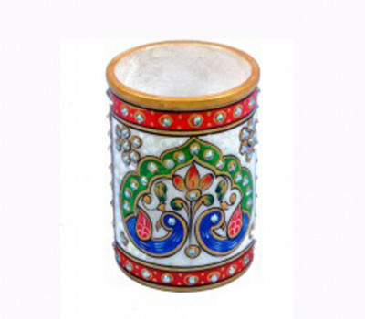 

KSC International 1 Compartments Marble PEN Holder(Multicolor)