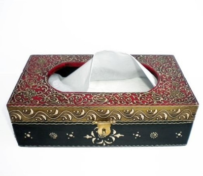 red tissue holder
