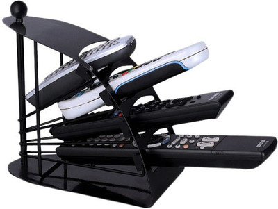 

Aadishwar Creations 4 Compartments Metallic Body Remote Stand(Black)