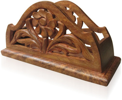 

TimberKart 1 Compartments Sheesham Wood Chilai Work Handicraft, Wooden TISSUE PAPER Rack(Brown)