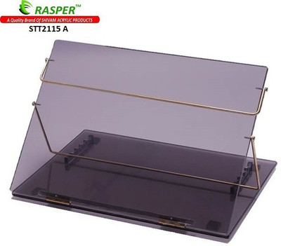 

Rasper 1 Compartments Acrylic Easy Reading Desk With Adjustable Height (Standard Size 21x15 Inches) With 1 Year Warranty(Smoke Black, 1 Year Warranty)