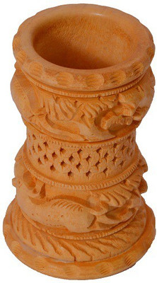 

Sunvi Meshed 1 Compartments Wooden Pen Stand(Brown)