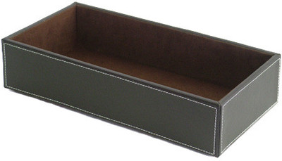 

Howards Drawer Organizer 1 Compartments Faux Leather Multipurpose Tray(Brown)