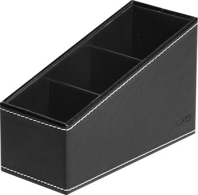 

Howards Desk Organiser 3 Compartments Faux Leather Multipurpose Tray(Black)
