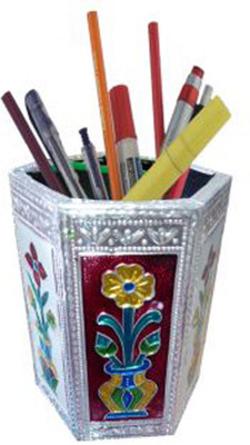 Goldcave 1 Compartments Wooden Pen Stand(Multicolor)