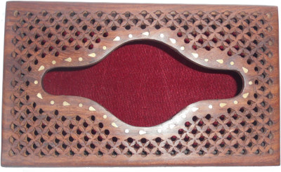 

HANDICRAFT 1 Compartments Wooden Napkin Holder(Brown)