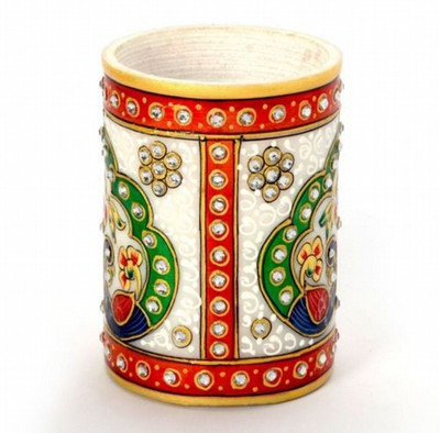 

KSC International 1 Compartments Marble PEN Holder(Multicolor)