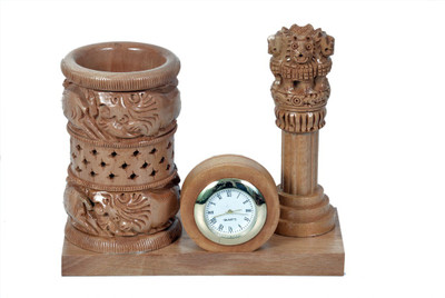 

Craft Trade 1 Compartments Wood Pen Stand(Brown)