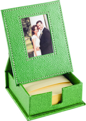 

Eco-Leatherette Slip Box with Frame 1 Compartments Leatherette Desk sets(Green)