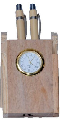 

Univocean 1 Compartments Wooden Pen Stand(Brown)