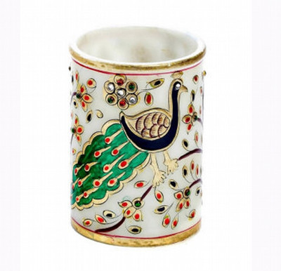 

KSC International 1 Compartments Marble PEN Holder(Multicolor)