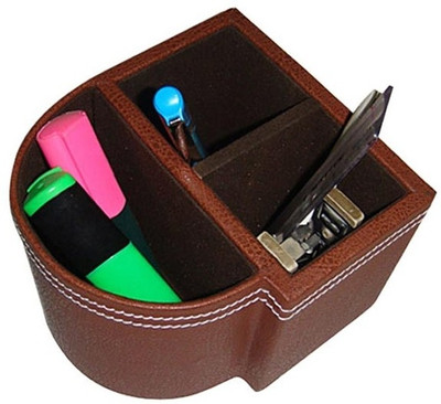 

Essart T-15B 3 Compartments Wooden Pen Holder(Brown)