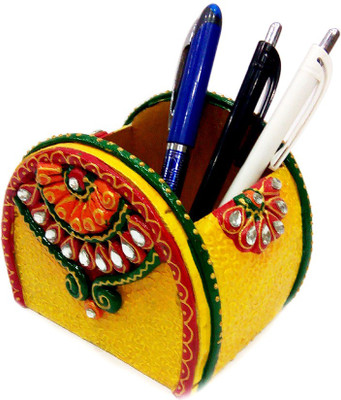

JaipurCrafts Rajasthan 1 Compartments Papier Mache Pen Holder(Multicolor)