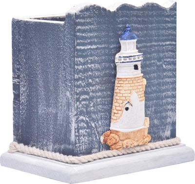 

Enwraps 1 Compartments wood Pen stand(Blue)