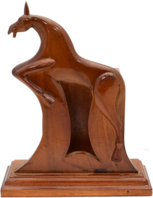 

Karukraft 1 Compartments Wooden Pen Stand(Brown)
