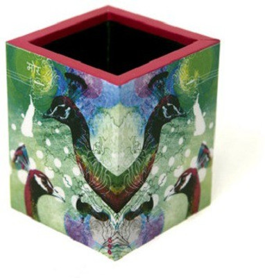 

Mad(e) in India 1 Compartments MDF pen stand(Multicolor)