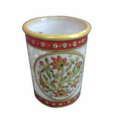 

KSC International 1 Compartments Marble PEN Holder(Multicolor)