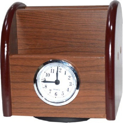 FABULO 4 Compartments WOODEN LETTER HOLDER(Brown)